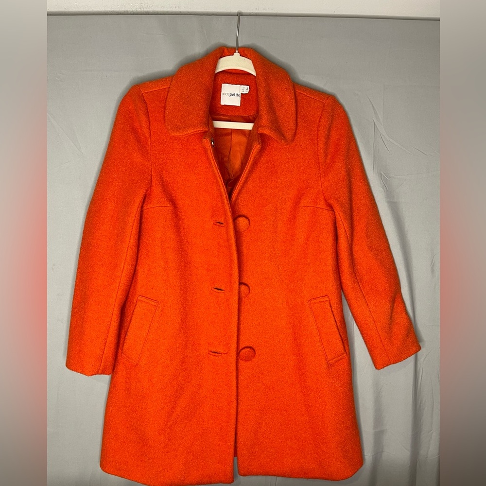 ASOS Vibrant Orange Pea Coat